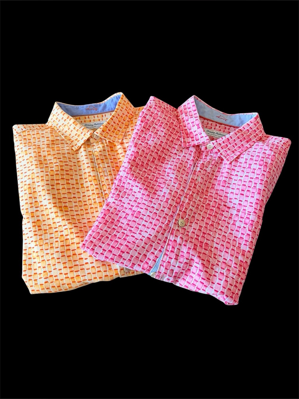 2 x Tommy Bahama The Coconut Point short sleeve men's shirt bundle, size L